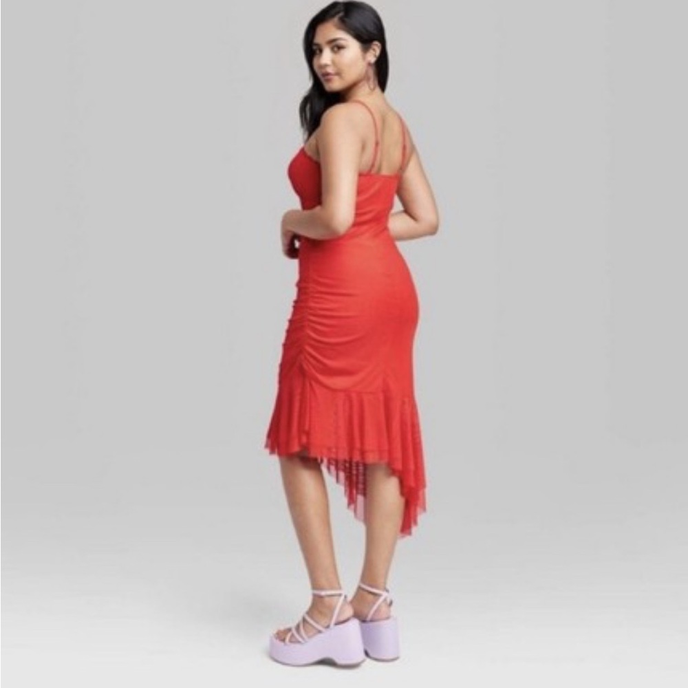 Wild Fable Red Asymmetrical Slip Dress